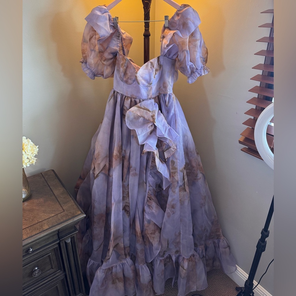 Selkie Purple and Brown Maxi Dress